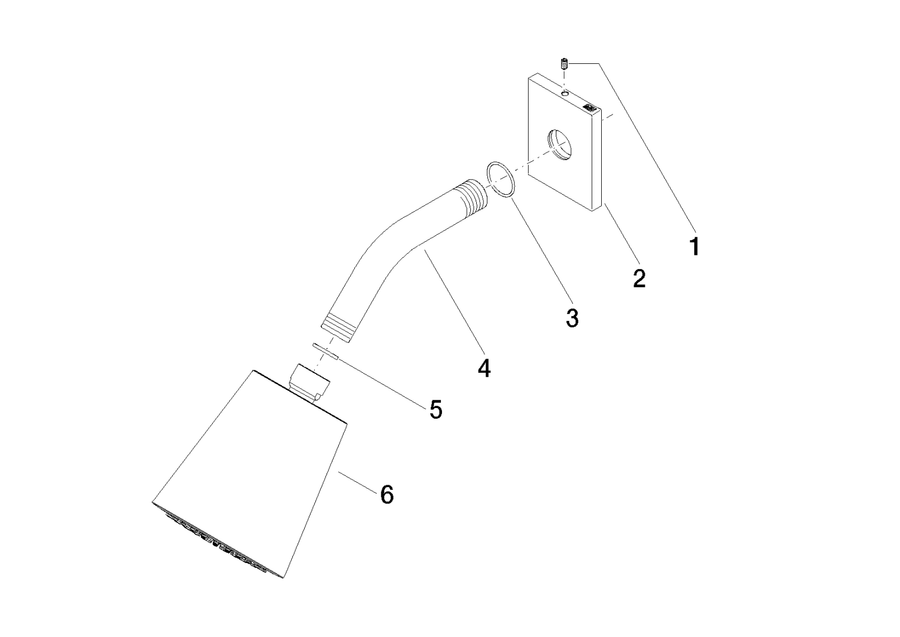 Artikelbild 4 des Artikels „Dornbracht Kopfbrause d 100mm BK, schw, Ros. eck., pl geb. Platin gebürstet“