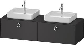 Duravit WT-Unterschrank White Tulip 160x55cm, gra m, Nussb L/mit Beleuchtung