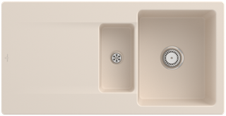 V&B Spüle Siluet 60 R m Abl.garn, rd m Hand., ivory C-plus