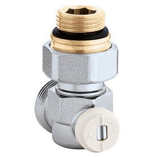 Caleffi Einzelhahn HK.-Ans. 1/2" AG, An Klemmv. 3/4", Win.
