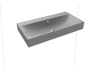 Kaldewei Wand-Waschtisch SILENIO 3045 90x40cm, o. Hahnl., P-E, cool grey30