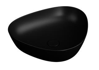 VitrA Aufsatzschale Plural 47x40x13cm, asym., o. ÜL u. HL, sw matt