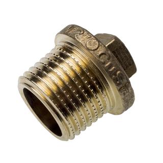Sanha Stopfen PURAFIT 3290 3/8", bleif. Siliziumbr., mit Rand, AG