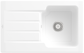 V&B Spüle Architectura 45 m Abl.garn, Hand., sn white CeramicPlus