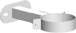 MHG Befestigungs-Set kürzb., DN 80/125, 150mm, PP/Edelst. we
