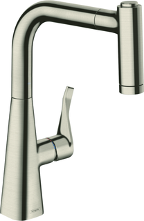 hansgrohe SPT-EHM 220 Metris M71 m Ausziehbr., 2jet, sBox, Edelst.-Optik