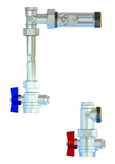 Strawa Anschlussgarnitur e-class AG3/4" -V-WMZ-2F-DFM4-15, vertikal