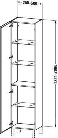 Artikelbild 9 des Artikels „Duravit Hochschrank L-Cube individual, Tür links, graphit matt Tür links | graphit matt“