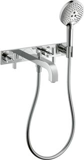 hansgrohe Fertigmontageset Axor Citterio UP-3-Loch-Wannenarm, m Kreuzgr., chrom