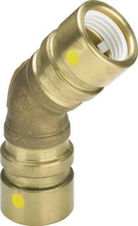 Viega Bogen Geopress G 9626G d= 32mm, 45Grad, Rotguss, mit SC-Contur