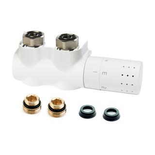 Flamco Thermostat-Set AutoSar Thermod Design Durchgang, weiß