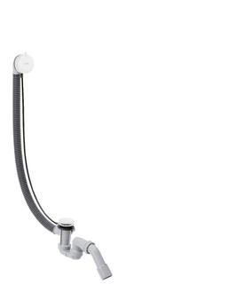 hansgrohe Komplettset Flexaplus S Ab- und Überlaufgarnitur, mattweiß