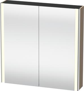 Duravit Uni-Spiegels. XSquare Steckd. CH 80x80x15,5cm, lei, 2 Tür, LED, wandh