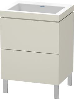 Duravit WT-Unterschrank c-bonded L-Cube 60x48cm, o HL, Tau ma, 2 Ausz., steh.