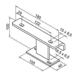 Zehnder Fußkonsole FMORV HDF-4 z Bodenmont., m fixem Bo.abs. 100mm, we.