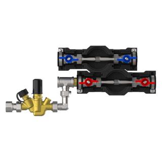 Strawa Wasserzählereinbaustrecke W2+Z 2x Stck, univers., KW und WW, horizontal