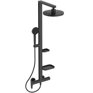 IS Duschsystem Ceraflow Alu+ m EH-Armatur, 2 Ablg., KBR rd, si bla.