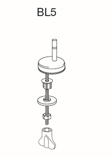 Pressalit Universalscharnier BL5 f Sitz Raja, f Lift-off, Mont v unt, ES