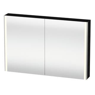 Duravit Uni-Spiegels. XSquare Steckd. F 120x80x15,5cm, Ei sw, 2 Tür, LED, wandh