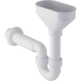 Geberit Rohrbogengeruchsverschluss d 40mm, m Tricht. oval, für Geräte, weiß