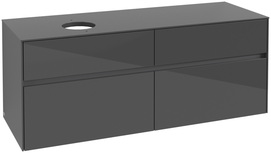Artikelbild 1 des Artikels „V&B Waschtischunterschrank Collaro 140x54,8x50cm, WT links, glossy grey glossy grey“