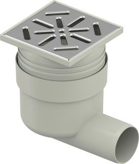 Uponor Aqua Ambient Bodenablauf m. Anschl. seitl., std 100mmx100mm FI 50