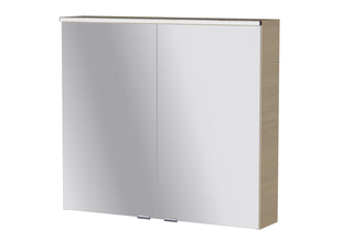 AQ400 LED-Spiegelschrank Mod UN 2 Türen Kranzb. 700x804x160mm, K: Sanremo Ei.