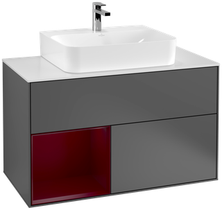 V&B Waschtisch-Unterschrank Finion 100, Pl bla m, Reg li Peo, Anthrac. m