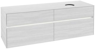 V&B Waschtischunterschrank Collaro 160x54,8x50cm, WT r, LED 12W, wh. Wo.