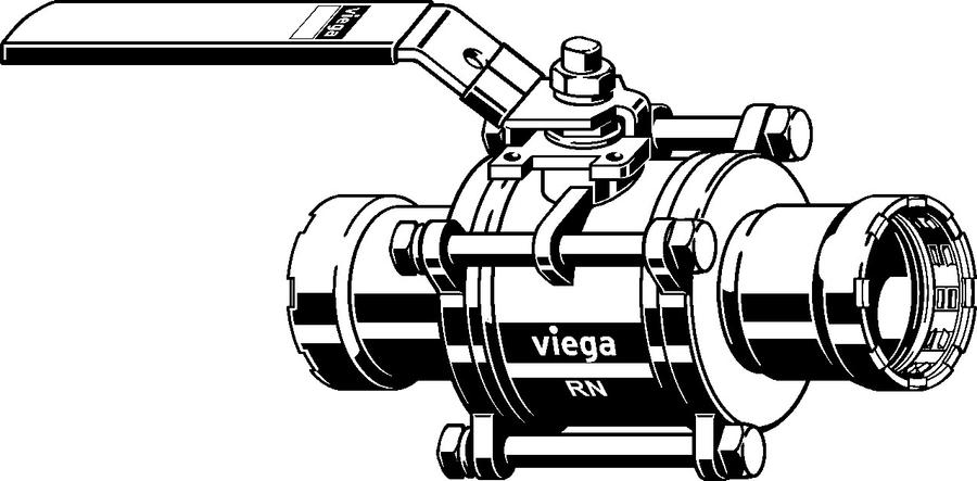 Artikelbild 3 des Artikels „Viega Kugelhahn Easytop 4275.8 DN 25, D 1, 3-t., SC, Megapr.-Pressan. DN 25, D 1“