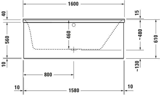 Artikelbild 7 des Artikels „Duravit Badewanne P3 Comforts 160x70x46cm, Einbauvers., 1 RS re, weiß 160 x 70 x 46 cm“