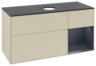V&B Waschtisch-Unterschrank Finion 120cm, Pl b m, Reg md m Lac, si Gr m Lac