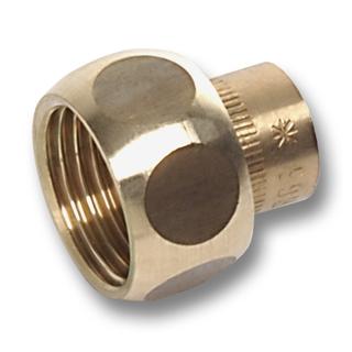 Sanha Halbe Verschraubung 4360G 15mmx3/4", konisch dichtend, Rotguss