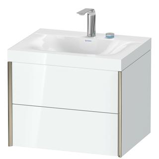 Duravit WT-Unterschrank c-bonded XViu 60x48cm, 2 La, 2 HL, C m, Rah. C, we hgl