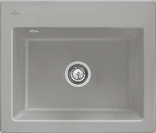 V&B Spüle Subway 60 S m Abl.garn, Exzenter, fossil CeramicPlus