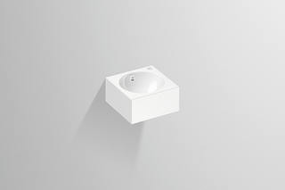 Alape Waschtisch IC325H 329x367mm, we, mit Hahnloch und Überlauf