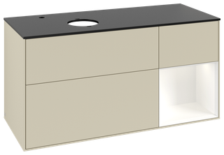 V&B WT-Unterschrank Wandbel. Finion 120cm, Pl b m, Rg wh. m Lac, si Gr m Lac