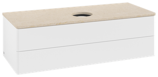 V&B WT-Unterschrank o. F-Struktur Antao 120x36x50cm, WBP-farbe botti., wh. m Lac