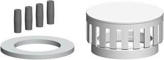 ATEC Zuluftansaug-Set PolyTwin DN 60/100, f Kontroll-Bauteile, PP, weiß
