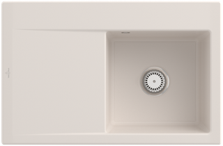 V&B Spüle Subway Style 45 re, m Abl.garn, Hand., crema CeramicPlus