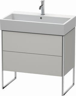 DU WTU XSquare, 2 Auszüge, bod. 731x784 x460mm,Betgrau Matt,f. VA ES Nussb