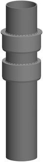 ATEC Mündungs-Schalldämpfer MSD 13, DN 80, 300mm, für Heizkessel