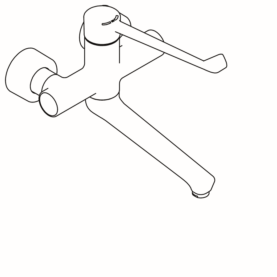 Artikelbild 2 des Artikels „AR Thermostat-Wandbatterie, F4, EHM, Schwenkauslauf, 285 mm, Armhebel 240 mm “