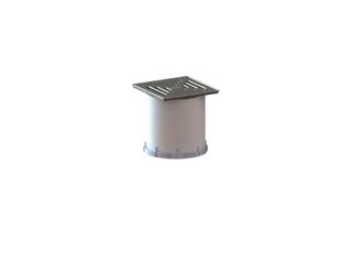 Dallmer Aufsatz Serie 10 E 12, Edelstahl 1.4301, 120x120mm