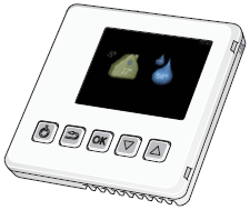 Nibe Raumeinheit/Fernbedienung RMU 40 m Farbdisplay, z Wand m AP-Montagedose