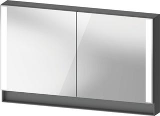 Duravit Universal-Spiegelschrank Qatego 120x75x15,5cm, Graphit matt, 2 Türen