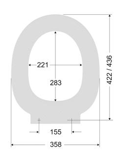 FORMAT Pro WC-Sitz Scharniere Edelstahl, pergamon