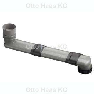HAAS WC-Versprungbogen OHA DN 90/110, Long-Version, m Schr-Schl, gr