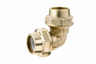 BEULCO PE-Winkelkupplung 88301 25mm, 90Grad, Messing, ohne Stützrohr