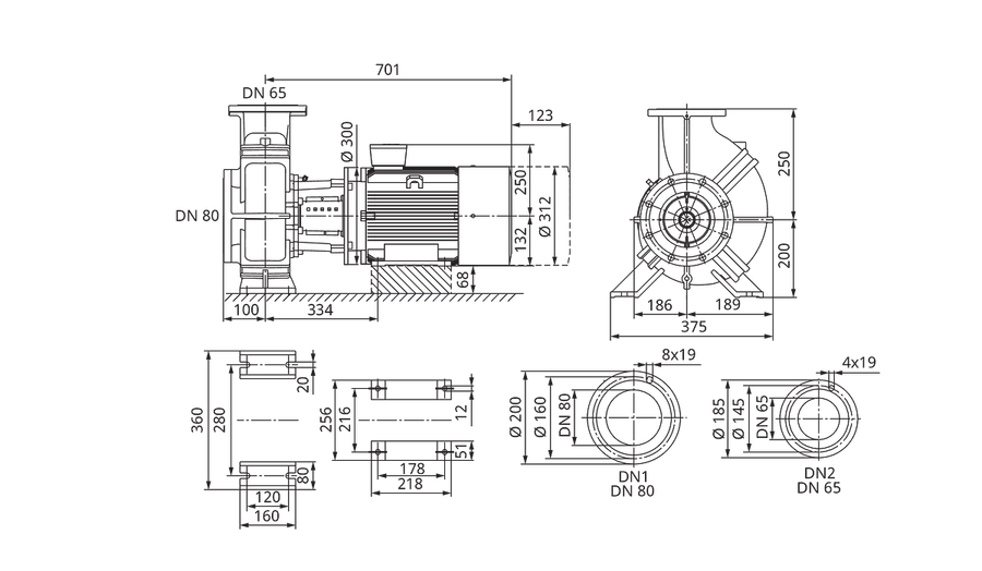 Artikelbild 4 des Artikels „Wilo Trockenläufer-Blockpumpe Atmos GIGA-B 65/250-7,5/4-S1,DN80,DN65 “